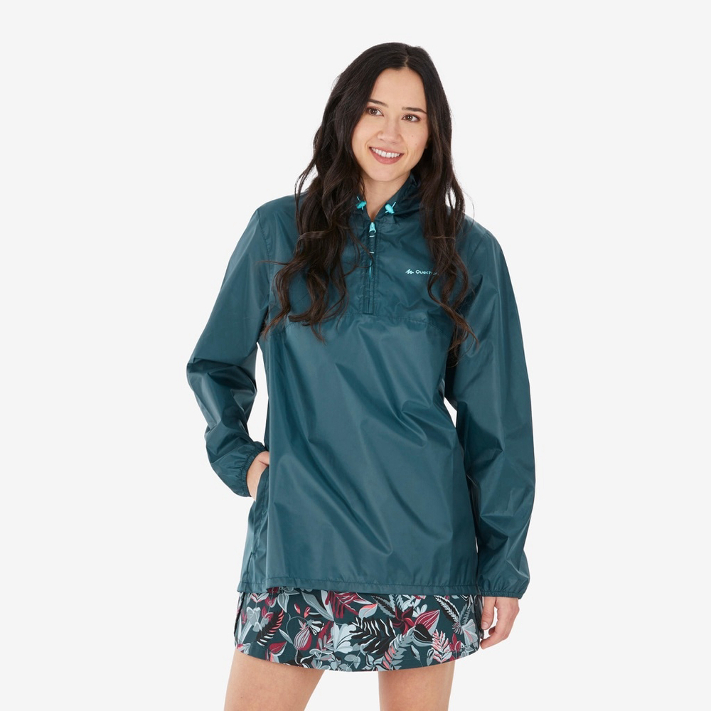 Quechua Womens Waterproof Hiking Raincoat Decathlon S/M Blue Gorpcore Outdoor - Picture 14 of 14